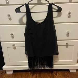 Material Girl Fringe Tank Top